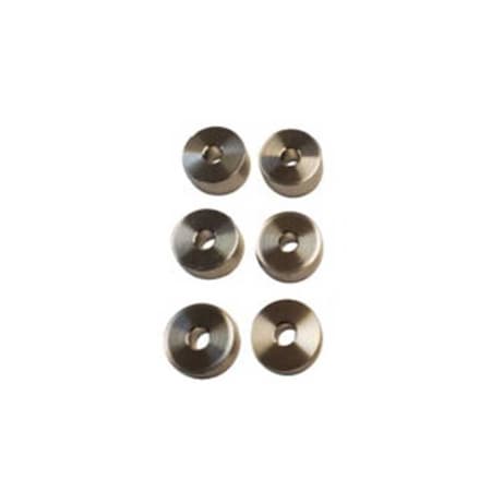 Orca Hardware 14mm 1/2 Spacer Extender and 127mm 5 Lag, 6 Pieces per Set, SN Satin Nickel Finish, Can Be Us FT-WASHER-14-SN